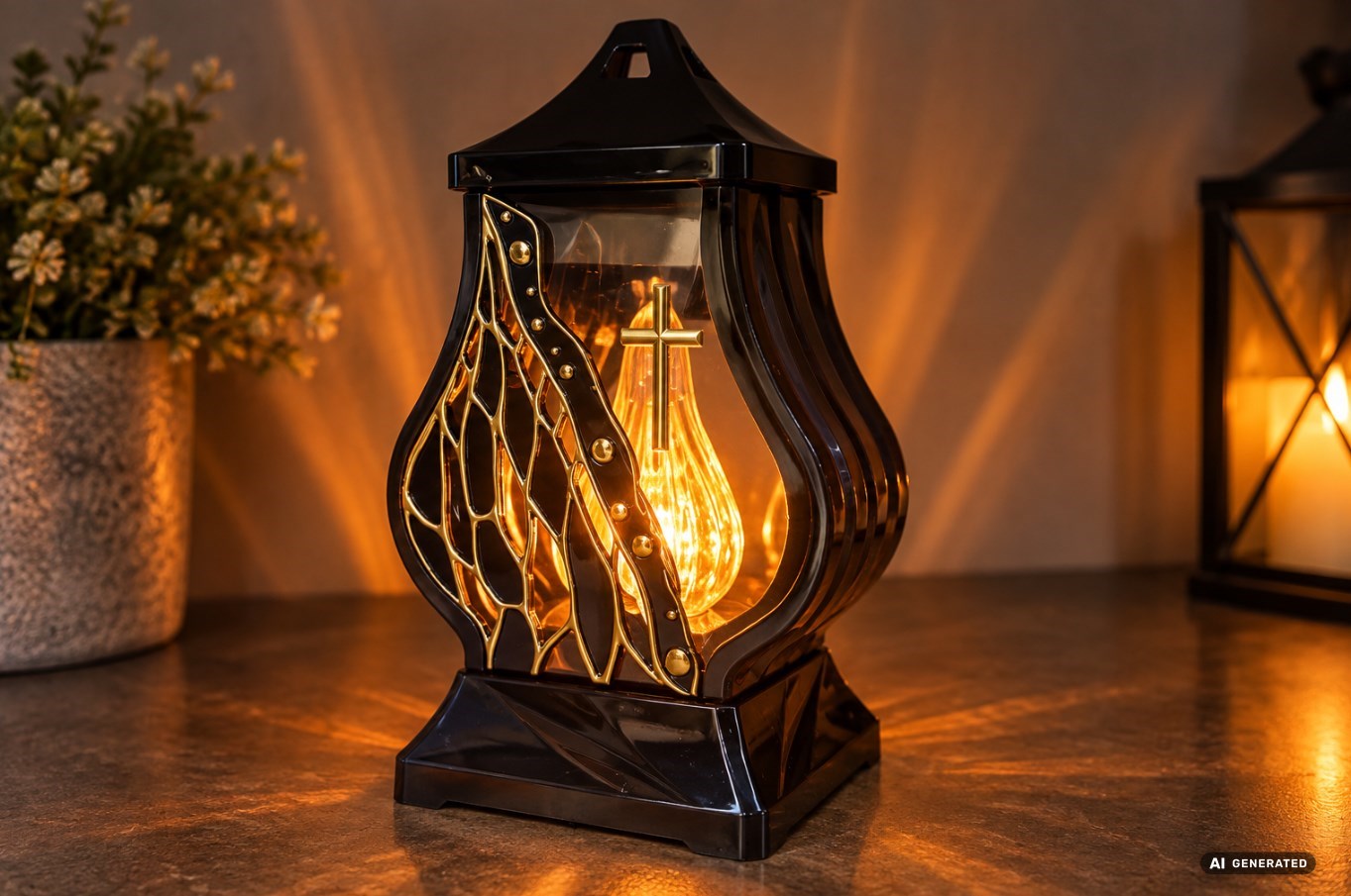 Wkład LED do znicza Cortina PŁOMIEŃ XL 15 cm – pomarańczowe światło i ruchomy efekt płomienia